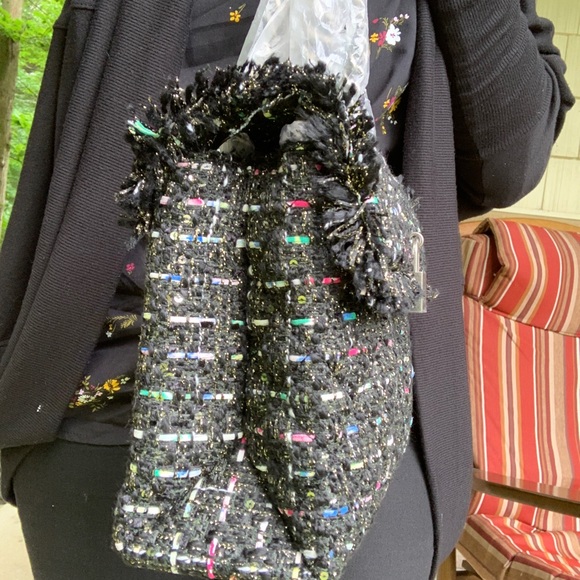 Authentic KURT GEIGER LONDON Tweed LG Crosb/Shoulder bag - Picture 10 of 15